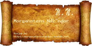 Morgenstern Nándor névjegykártya